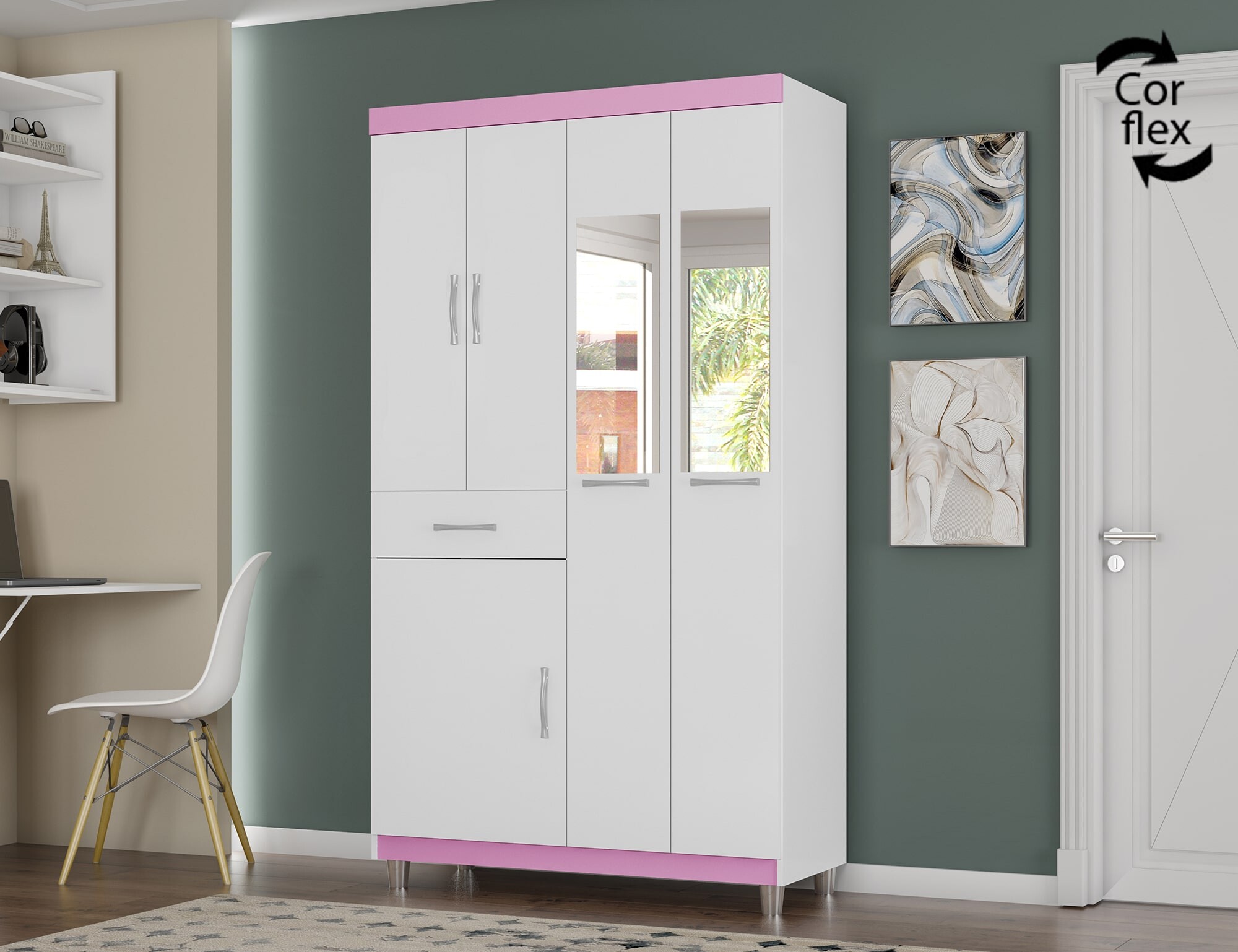 Guarda-roupa 1005 Araplac — detalhe interno