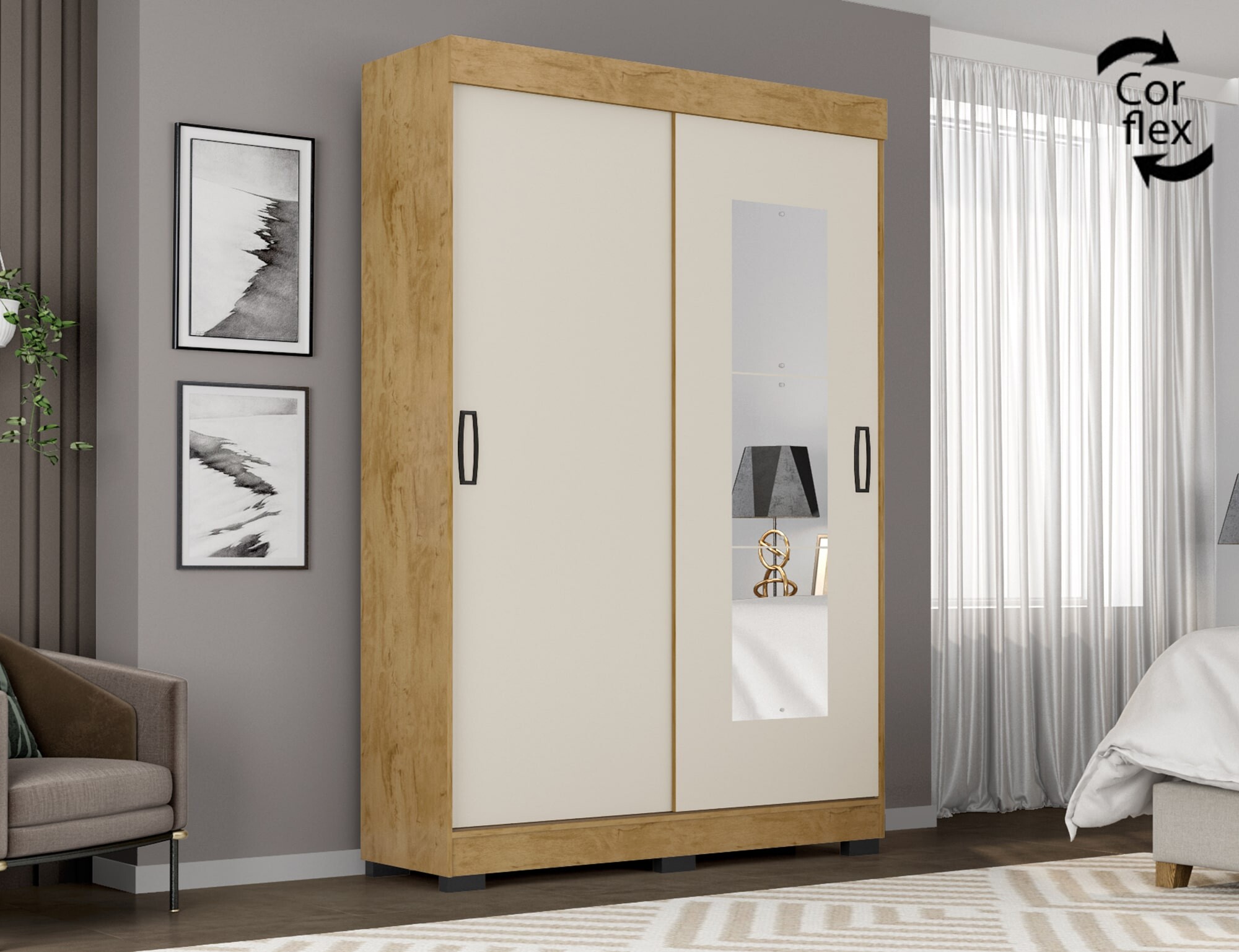 Guarda-roupa ECOR25022 Araplac — detalhe